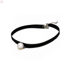 2018 Black Velvet Pearl Tattoo Fabric Choker Necklace For Women